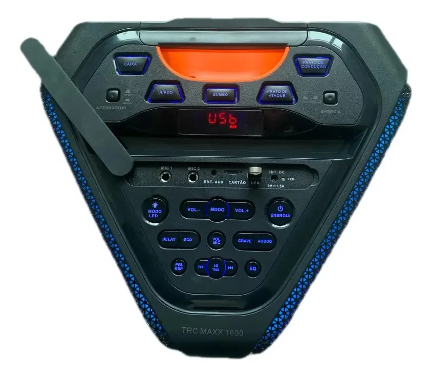 Caixa De Som Amplificada Com Bluetooth 1600w