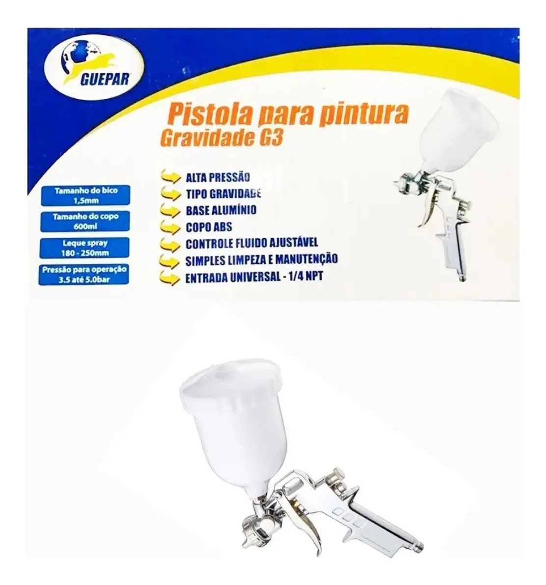 Pistola P/pintura Gravidade G3