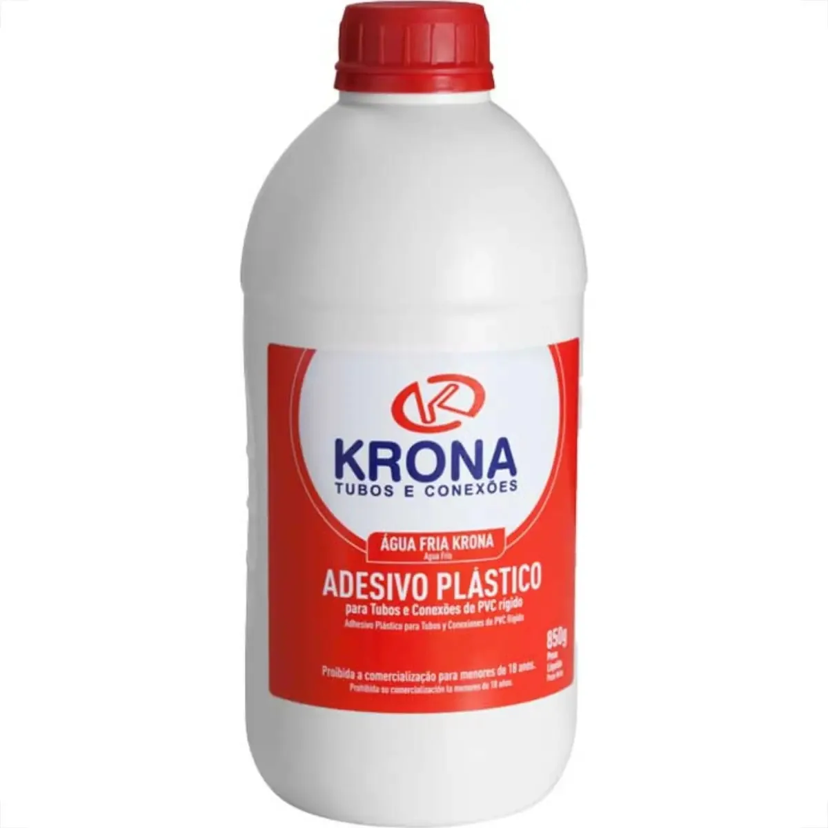 Cola PVC Krona Frasco 850g Forte Adesão Projetos Encanamento