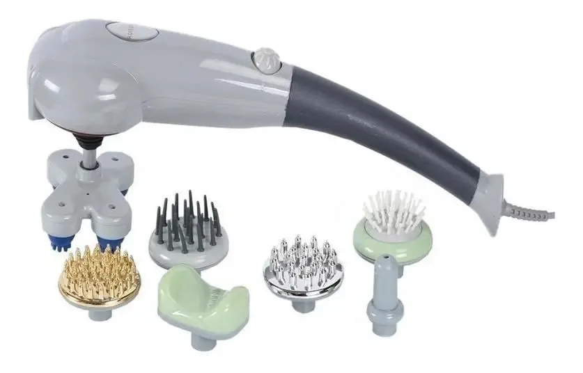 Massageador Elétrico Portátil Fisioterapia 7 Acessórios