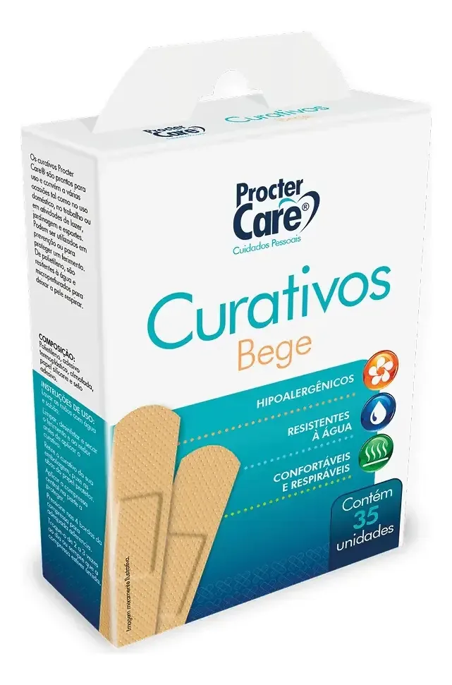 Curativo Bege Retangular (35 Unidades) - Procter Care