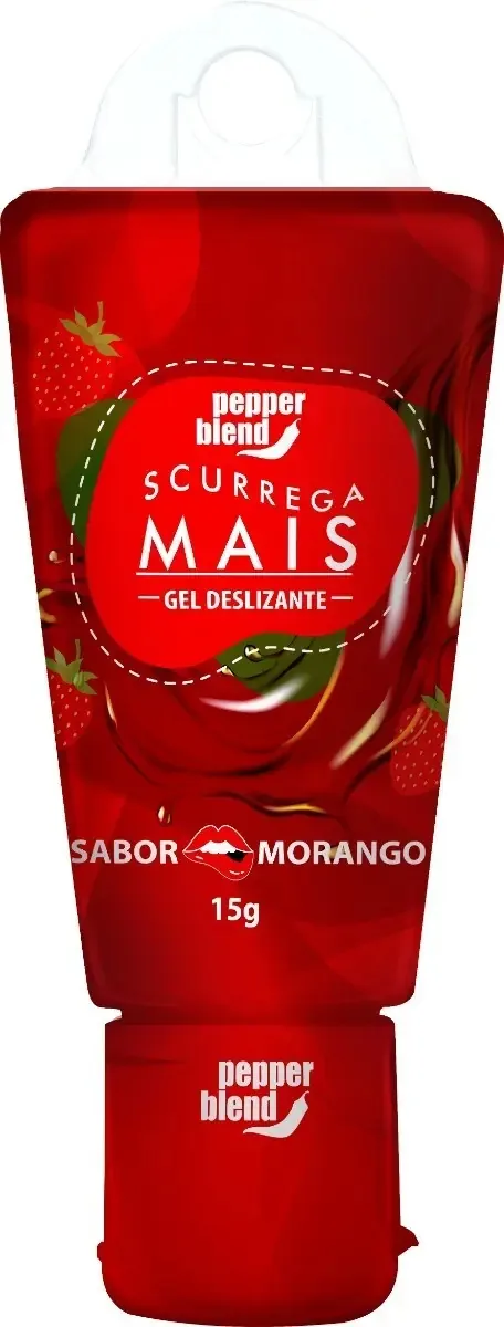 Scurrega gel comestível lubrificante sabor morango