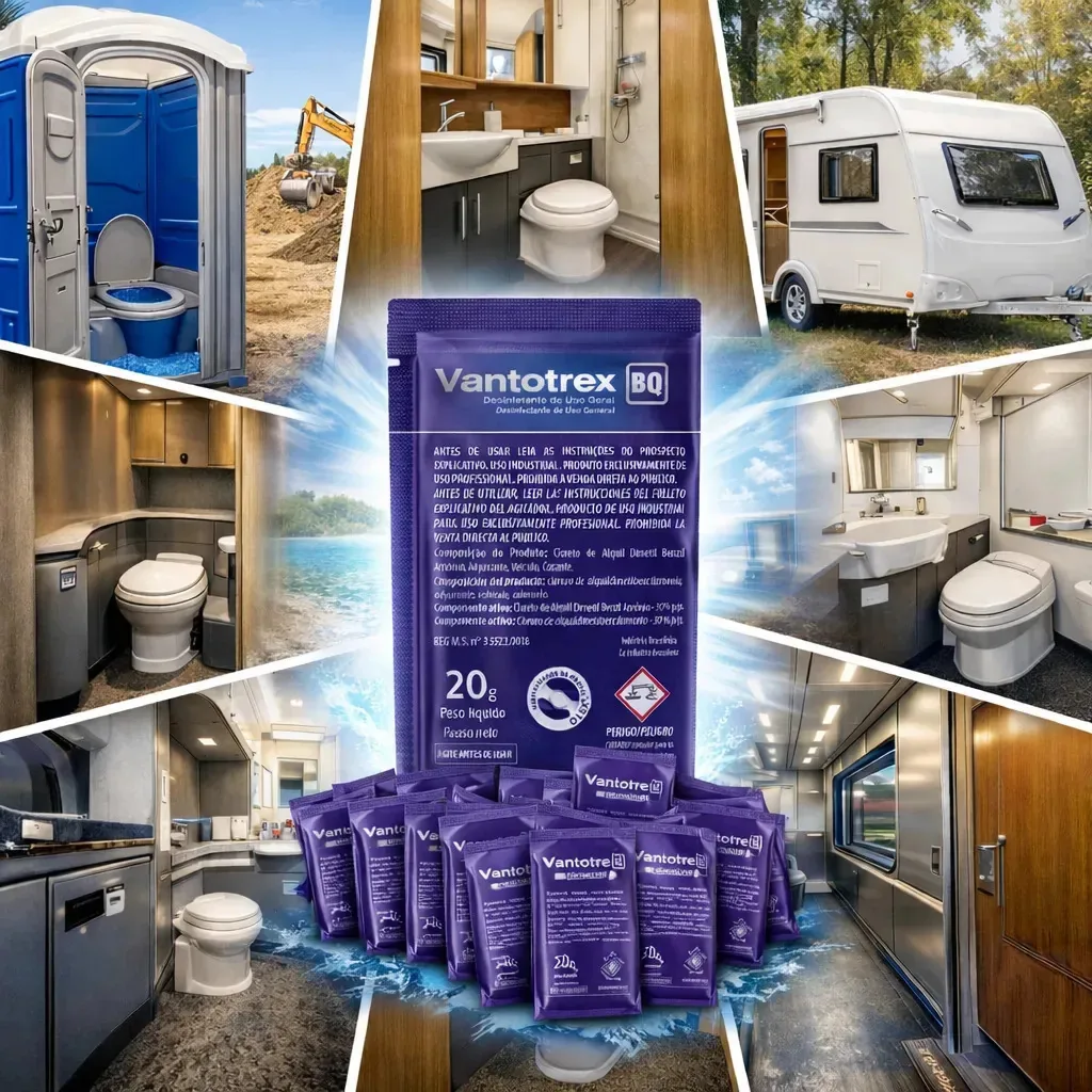 Kit Desinfetante Banheiros E Motorhome 40 Sachês Vantotrex