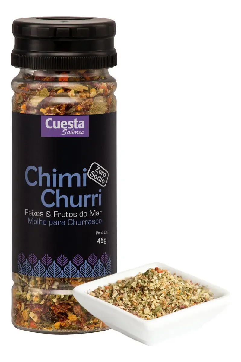 Molho Chimichurri Para Peixes E Frutos Do Mar - Zero Sódio