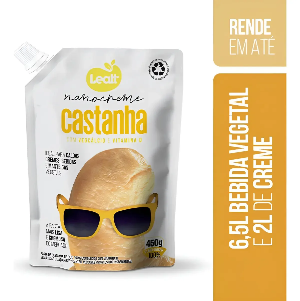 Leite Vegetal Concentrado Leatt Castanha 450g