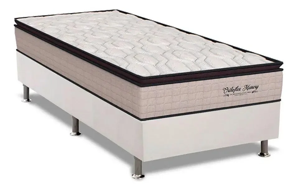 Cama Box Solteiro: Colchão Molas Ensacadas Orthoflex Memor