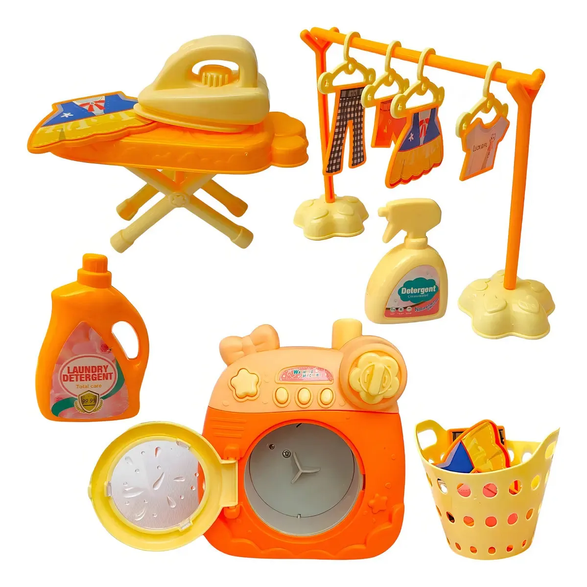 Brincadeira De Casinha Mini Lavanderia Com Acessórios Boneca