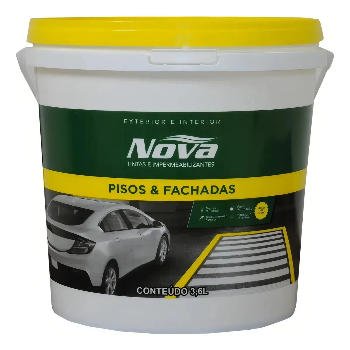Tinta Piso Branco Nova Tintas - Galão 3,6l