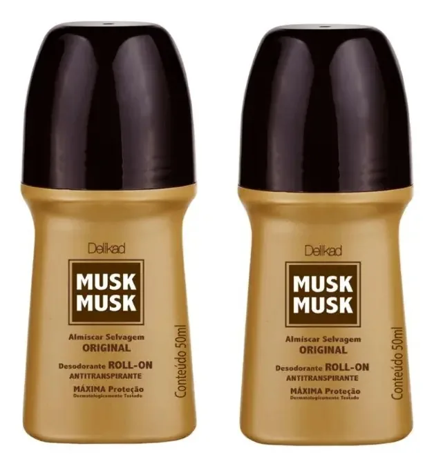 2 Desodorantes Roll-on Musk Musk 50ml (cada) - Delikad