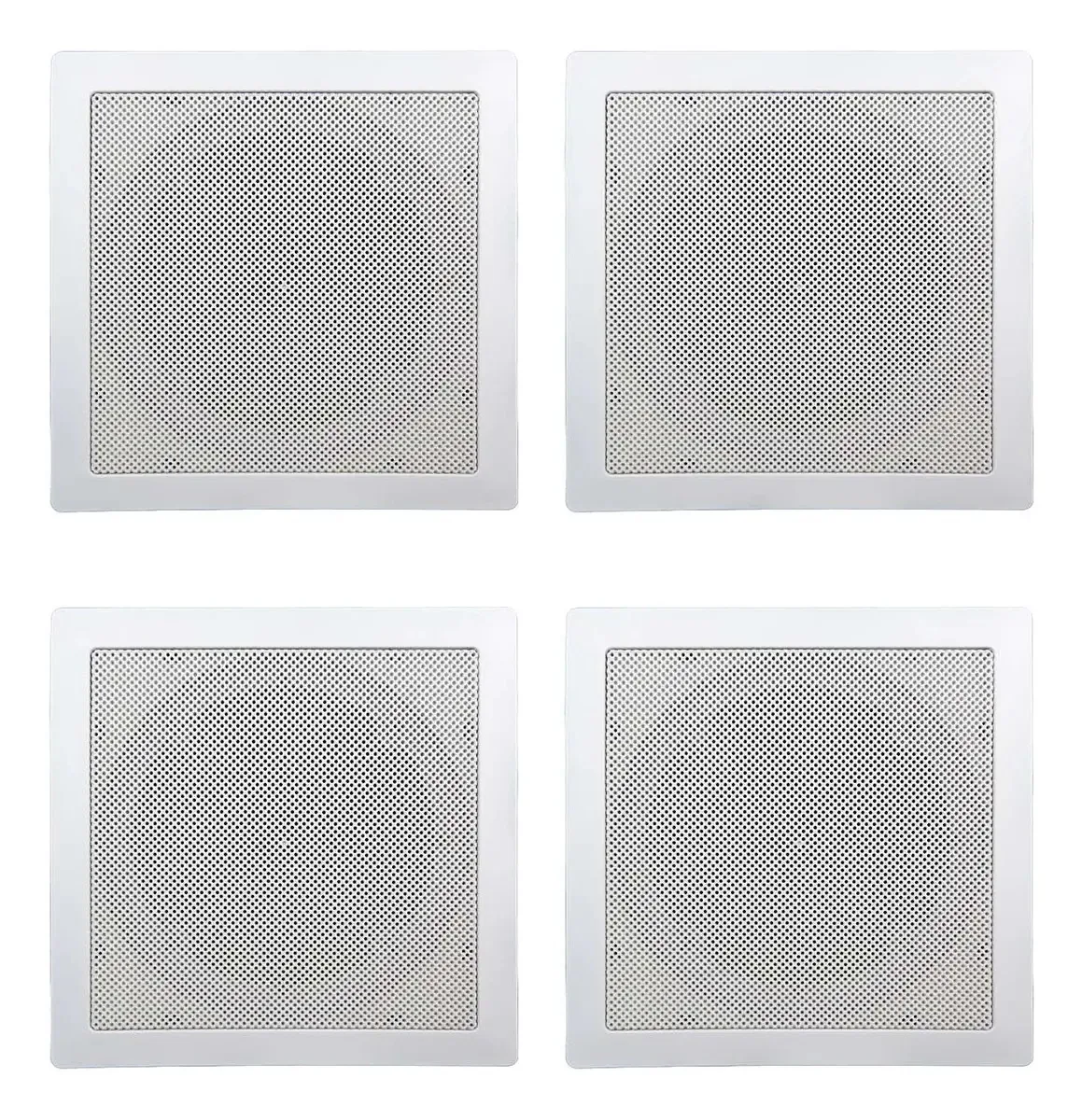4 Arandelas Teto Quadrada Plastico Fiamon Alto Falante 6