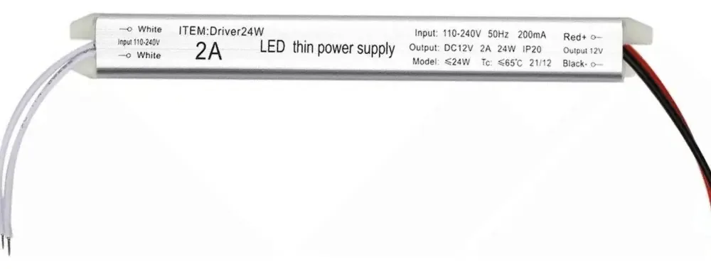 Driver Para Fita Led Parte Slim 24w 2a Embu Led