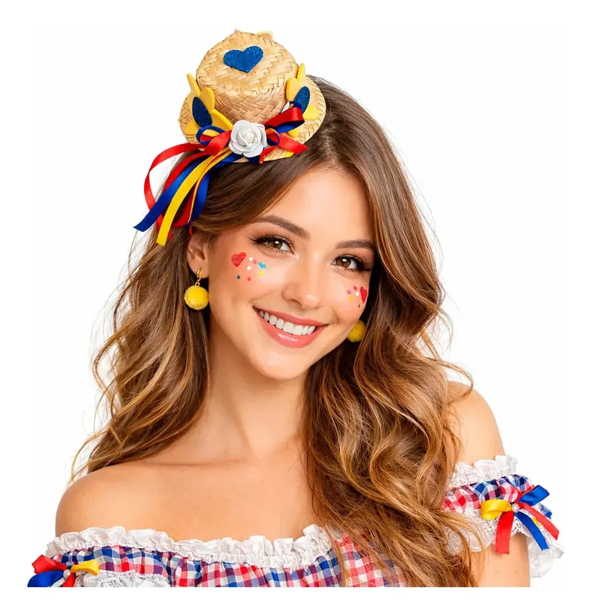 Gravata Junina C/chapeu/bandeirinha