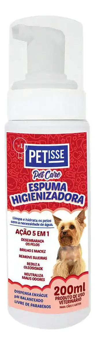 Espuma Higienizadora Pet Care Petisse 200ml