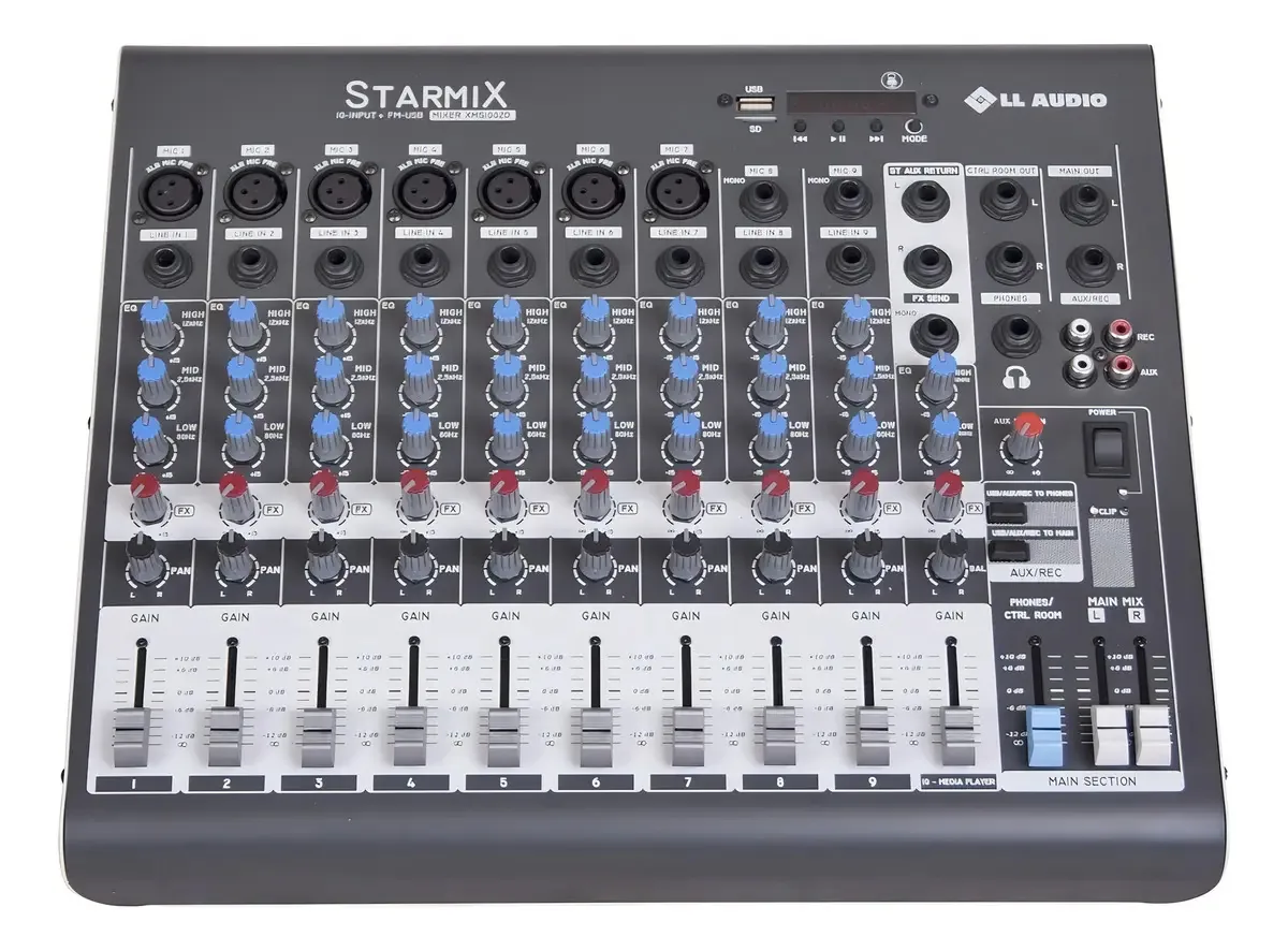 Mesa De Som Linha Starmix Xms Xms1002d 10 Canais Bivolt