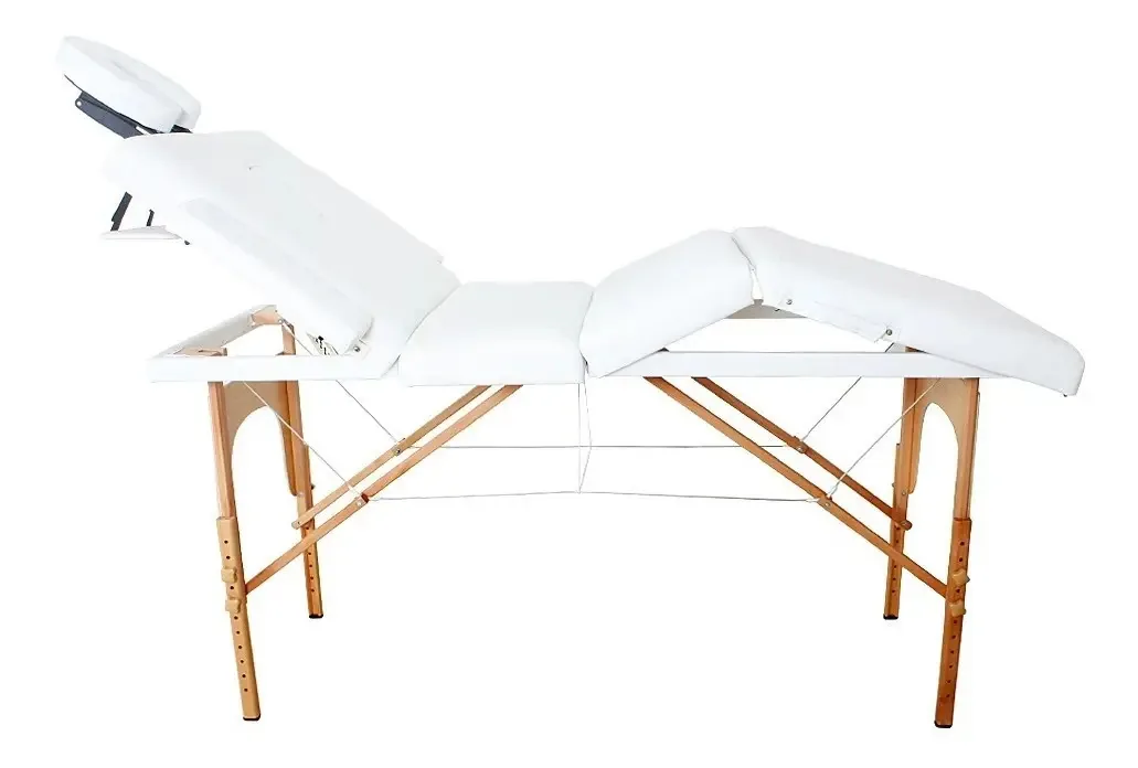 Divã Mala Reclinável E Dobrável Premium Mesa Maca Massagem Cor Branco