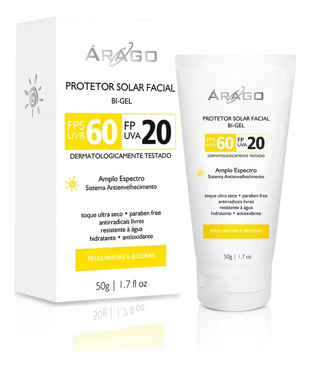 Árago Protetor Solar Fps 60 - 50g