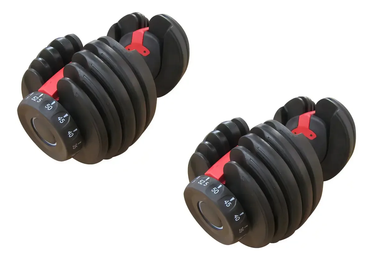 Kit 2 Halteres Regulagem De Anilhas Pelegrin Pel-fit23 23kg Cor Preto