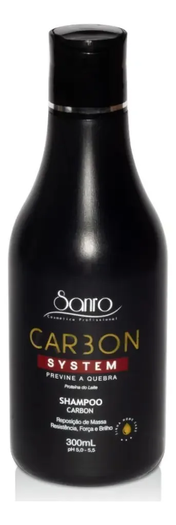 Shampoo Carbon System 300ml Sanro Cosméticos