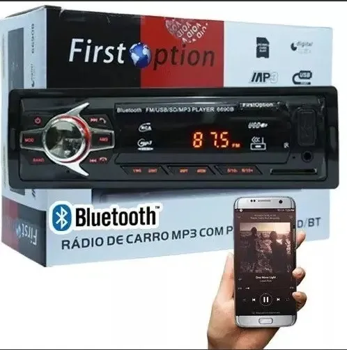 Auto Radio Com Bluetooth Som Automotivo
