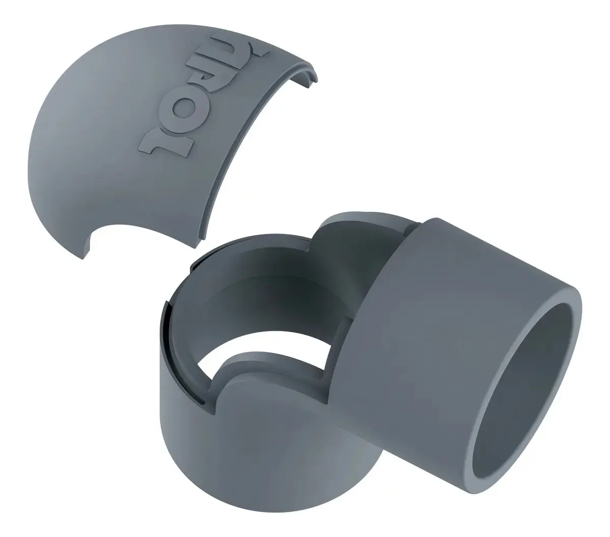 Cotovelo 90º Inpol 3/4 Com Janela Para Inspeção, Cinza 103