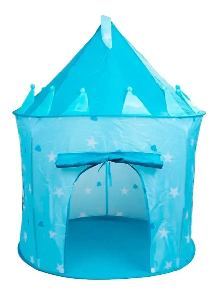 Castelo Cabana Barraca Portátil Infantil Azul Menina Menino