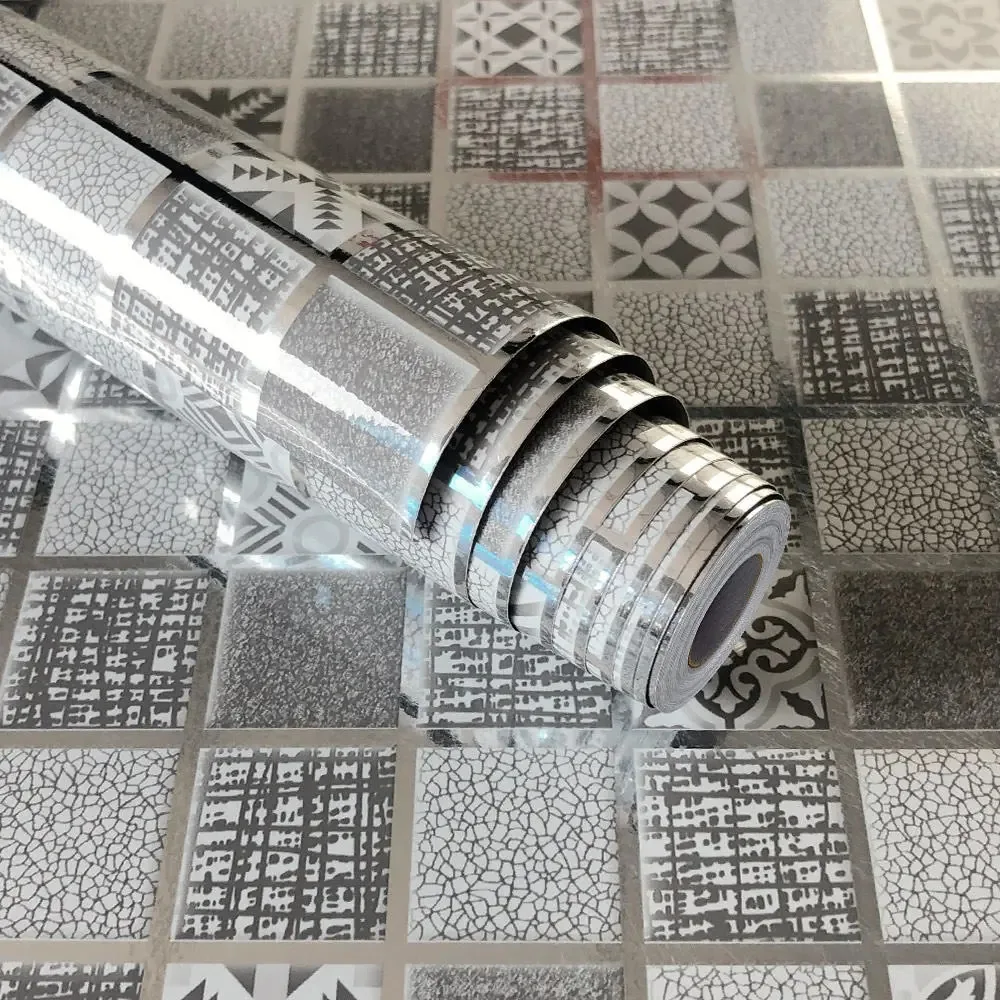 Kit 12 M2 Revestimento Auto Adesivo Azulejo Moderno 10 Rolos
