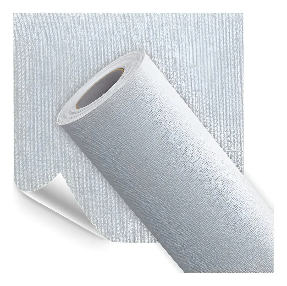 Papel Parede Adesivo Texturizado Linho Azul Céu Nublado 5m