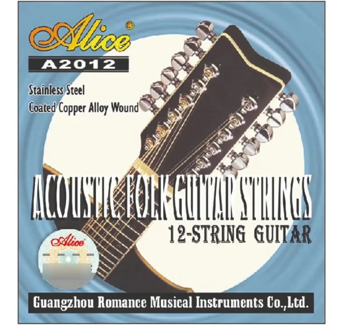 Conjunto de cordas Alice para guitarra de 12 cordas A2012