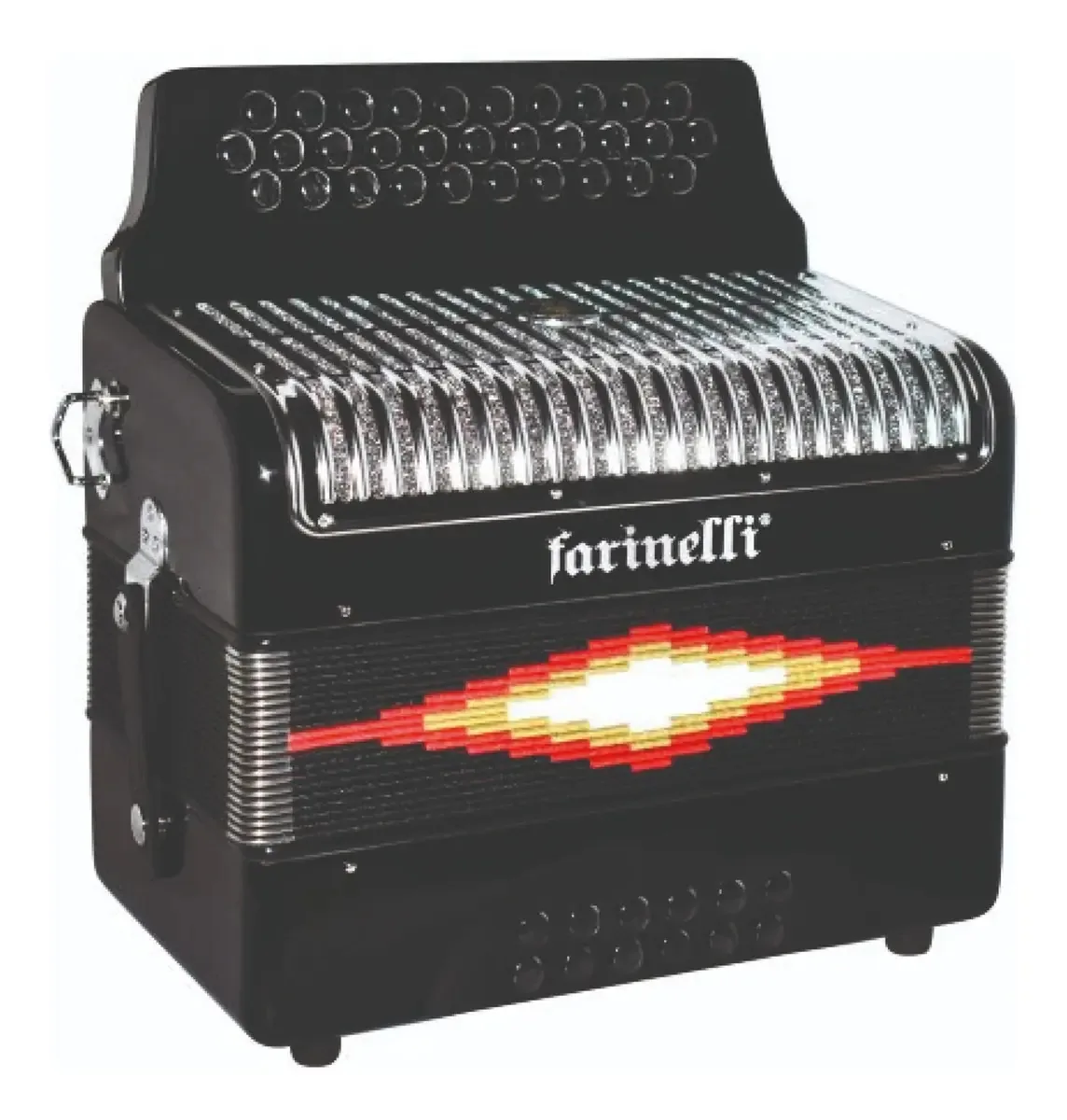 Botões de acordeão Fa 3012fan1hg Farinelli Premium Color Black