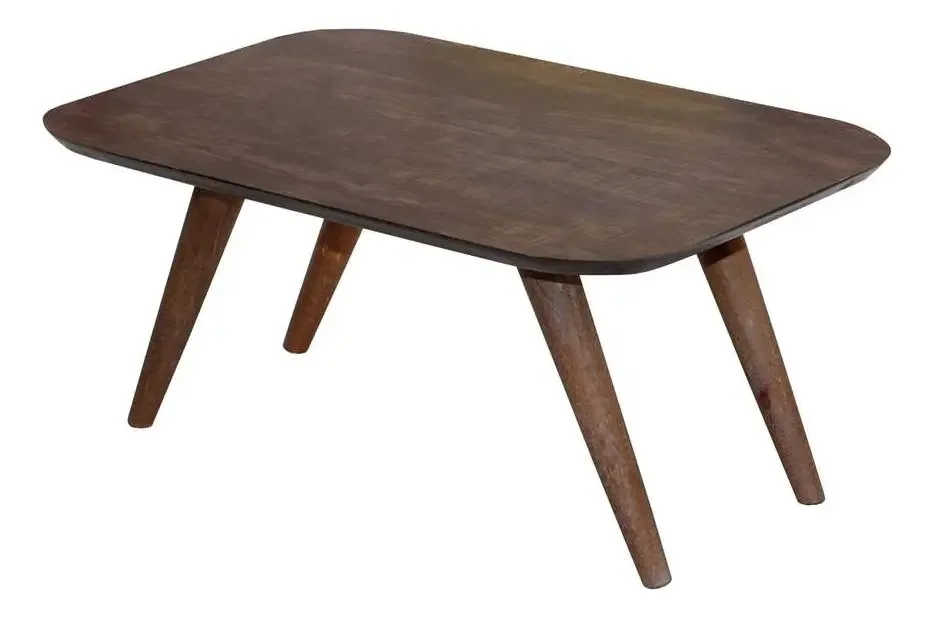 Mesa De Centro Retrô Diamantina Ypê Cor Marrom