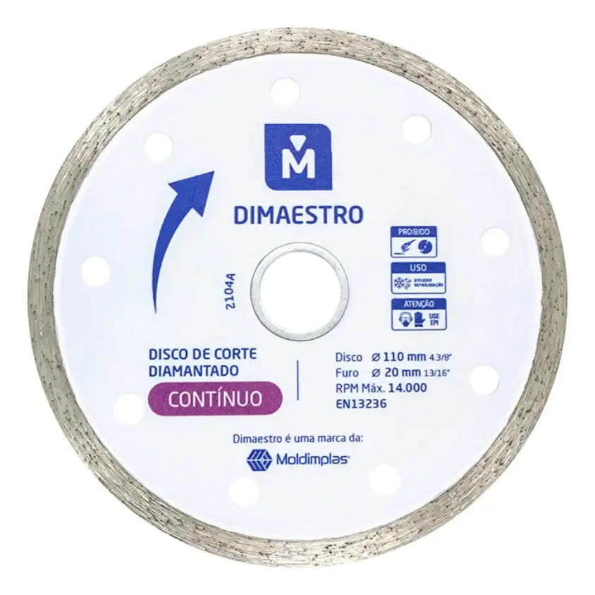 Disco De Corte Diamantado Contínuo 110,00mm