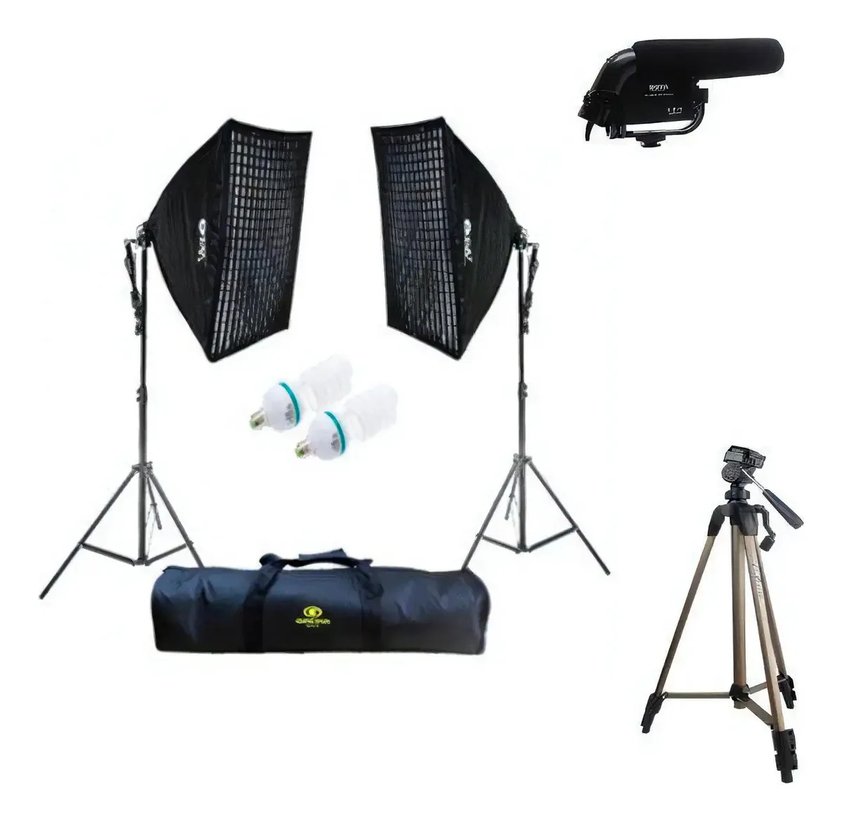Estúdio Youtuber Softbox 50x70 Tripe E Mic - Tag
