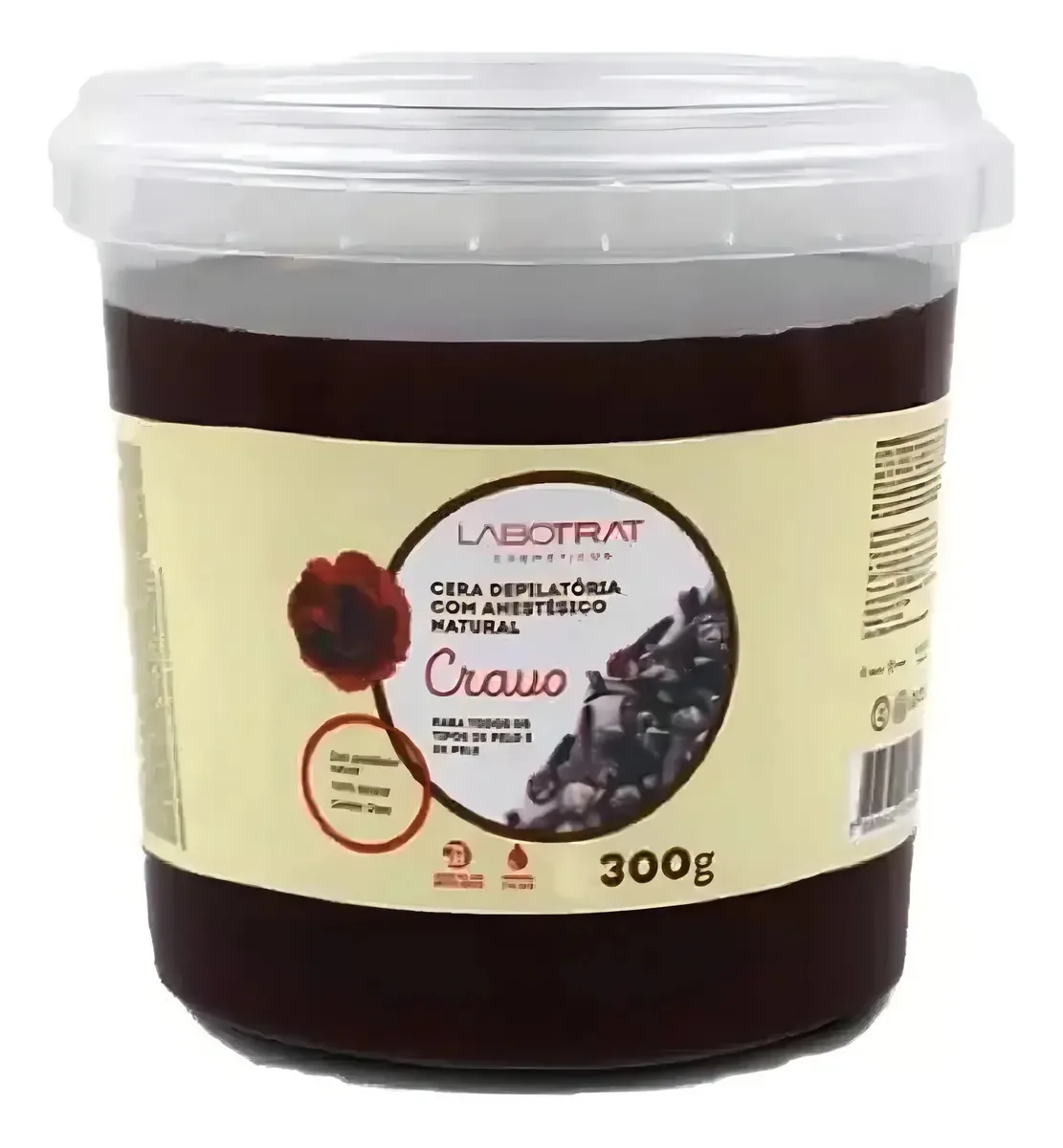 Cera Depilatoria Labotrat Cravo Anestesica 300g