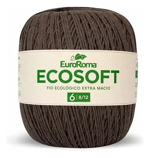 Fio Ecologico Ecosoft 422g 8/12 105 1100 Marrom Atacado Novelo C/452mts Ecofibras Industria Textil L