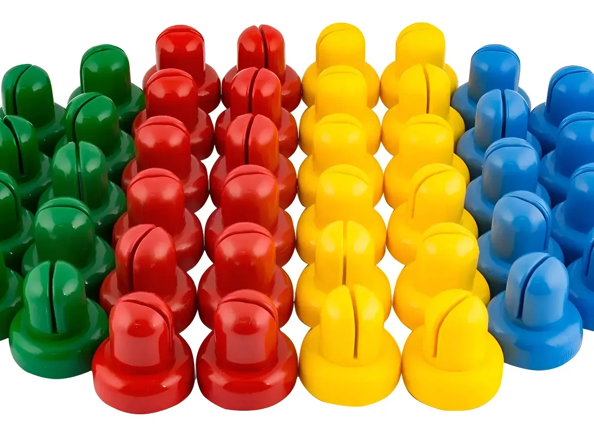 Kit 40 Ponteiras Cama Elástica Vale Criar 3cm Em Polietileno Colorido