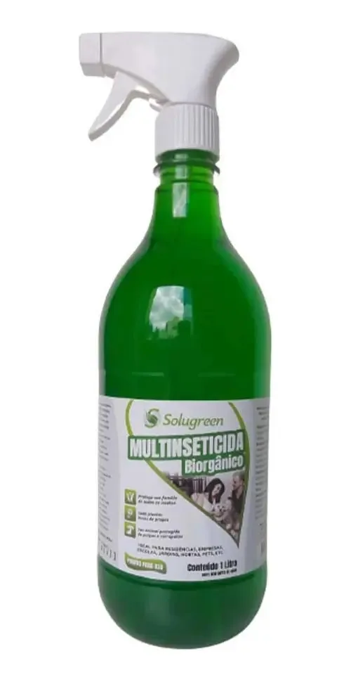 Solugreen Multinseticida Biorgânico 1 Litro Com Pulverizador