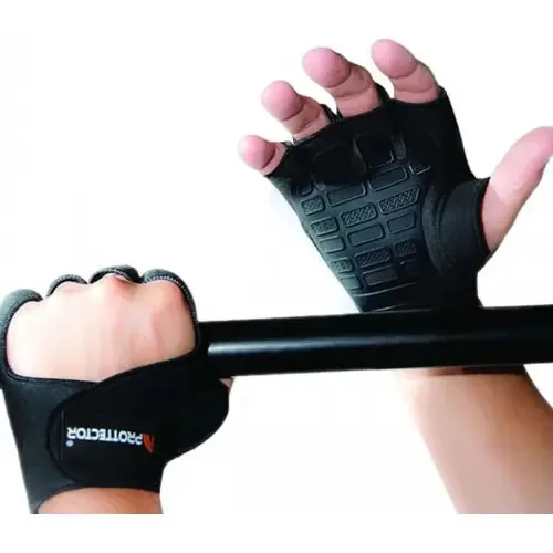 Luva Musculação Fitness Gel Prottector Gloves - Preta - M