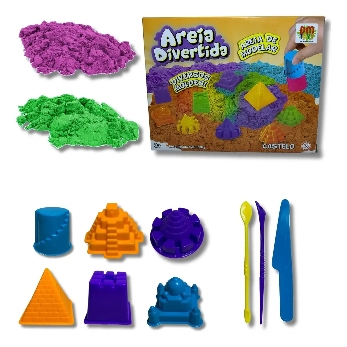 Areia Modelar Unik Peq Art M 600 Gr