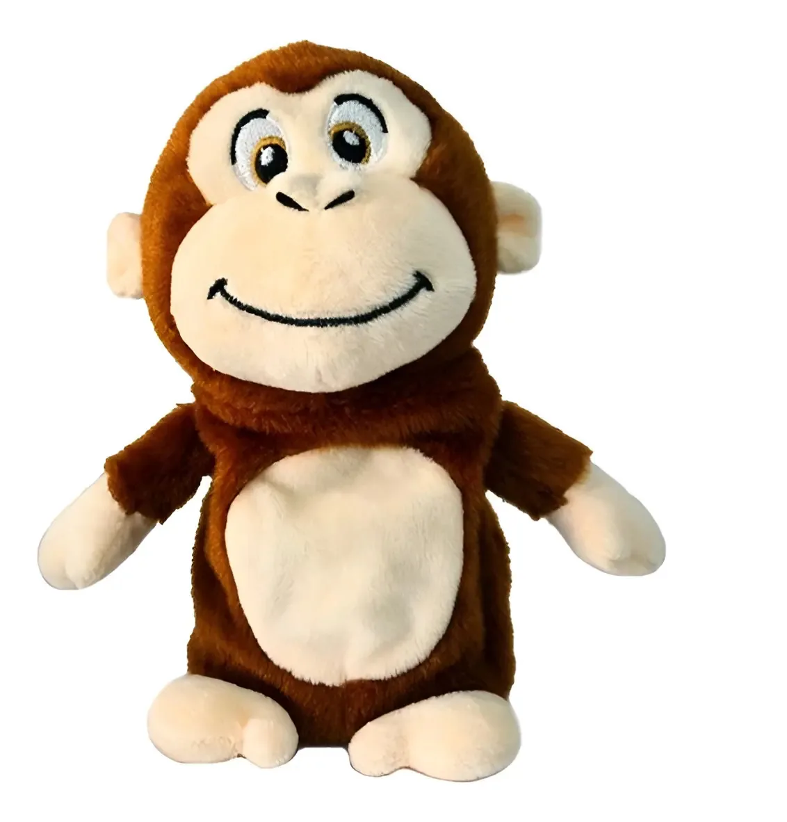 Brinquedo Macaco Pelúcia Unik Toys Marrom 20cm Dança e Repete