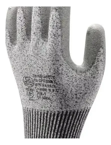Luva Anti Corte Fibra De Vidro E Polietileno Ss1008 Cinza