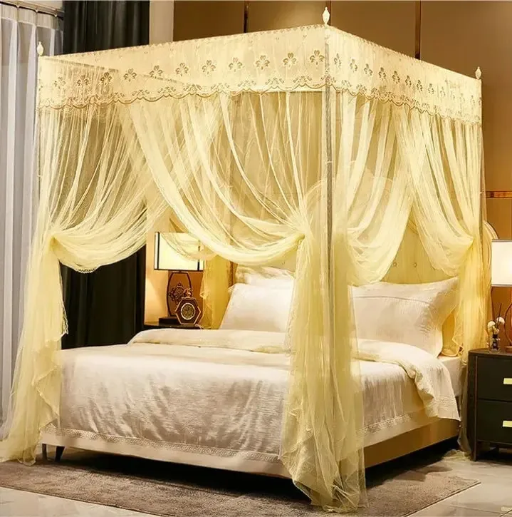 Mosquiteiro Palácio Casal/box/queen Completo Volta Ao Mundo Cores Amarelo