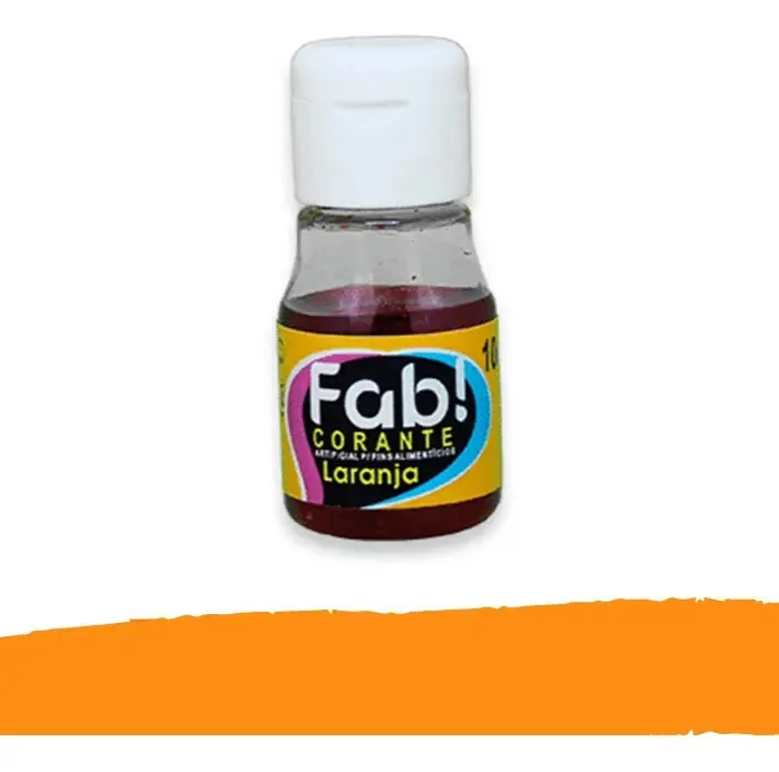 Corante Liquido Laranja 10ml Fab