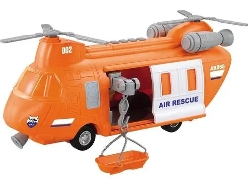 1:16 Helicóptero Resgate Aéreo Com Luz E Som E Fricção