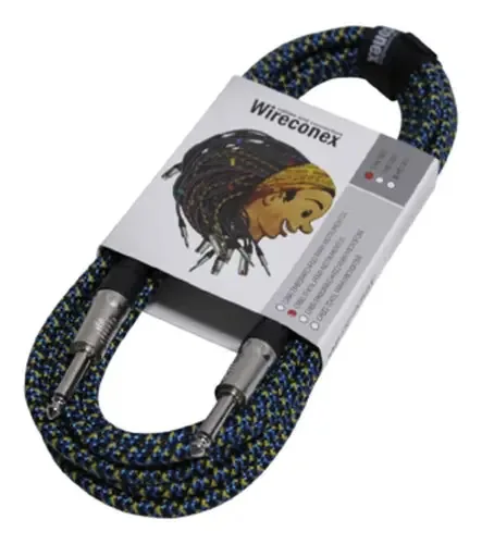 Cabo Têxtil 5m P10 para P10 Wireconex de Instrumentos Musicais
