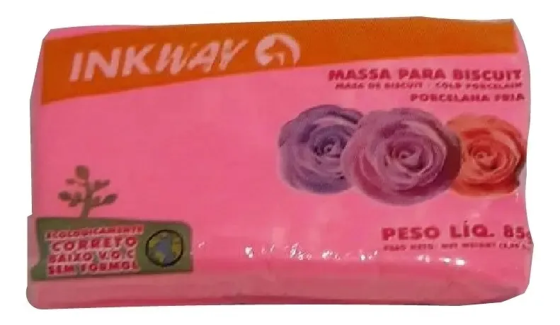 Massa Biscuit Rosa Esc 85g Inkway