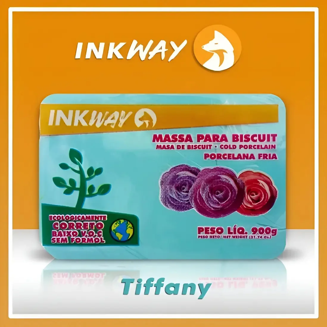 Massa De Biscuit Inkway 900g Cores Cor Tiffany
