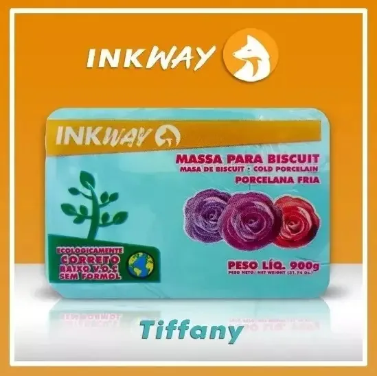 Massa De Biscuit Inkway 400g (pode As Cores) Cor Tifany