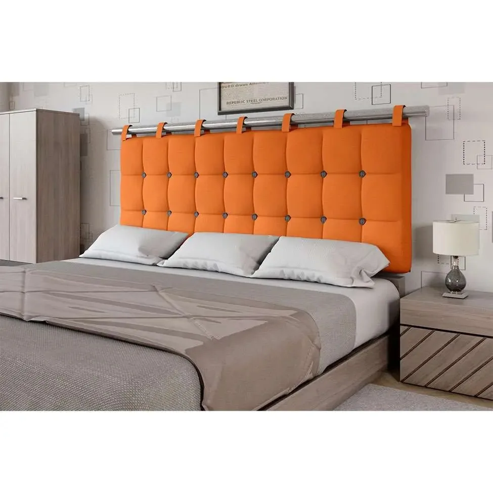 Cabeceira King Futon Eco Algodão Laranja