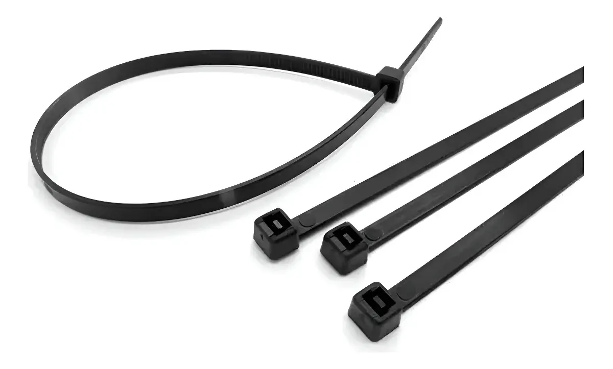 Abraçadeira de Nylon Melfi Preta 50 cm para Organização e Fixação – Pack com 50 Unidades