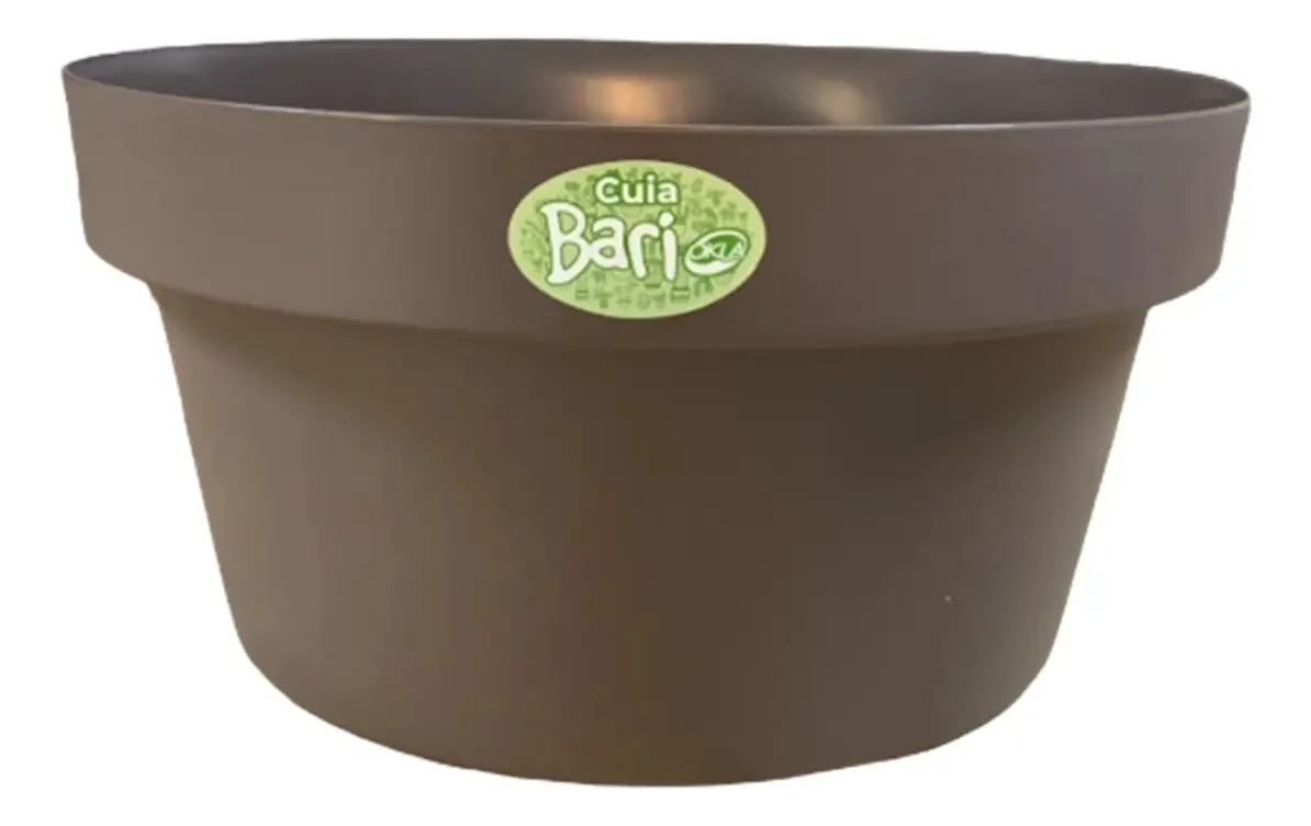Vaso Cuia Bari Para Plantas E Suculentas 25cm 4.3 Lts Cor Tabaco